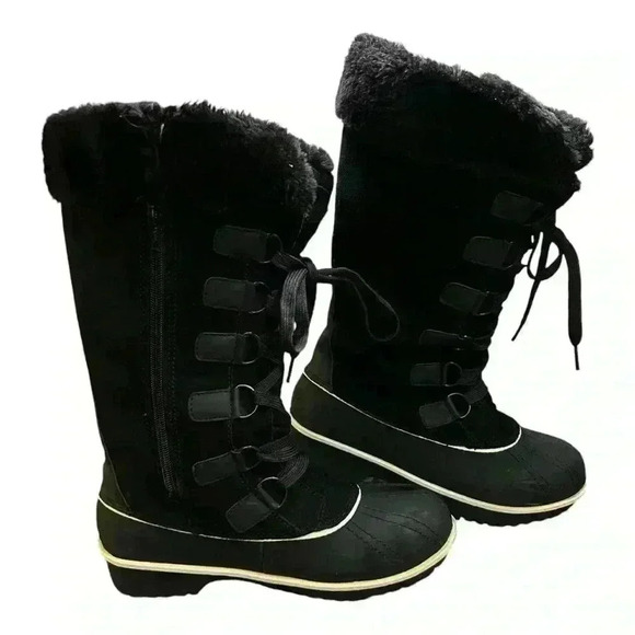 Comfortview Women's Wide Width The Eileen Waterproof Boot pre-loved Sz 7.5 black - Picture 9 of 10